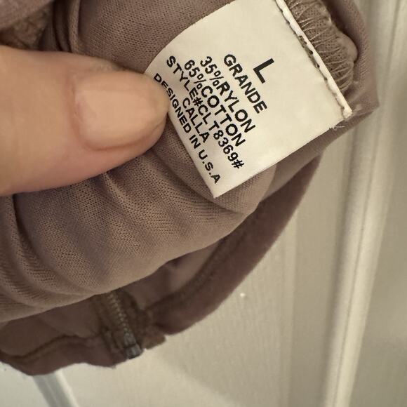 Calla Ruched Lattice Blouse Mauve Cutout Top Clubwear Y2K Stretch sz L - Picture 4 of 7